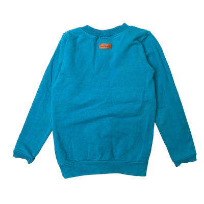 Metsola zipper sweatshirt, teal | 110/116cm