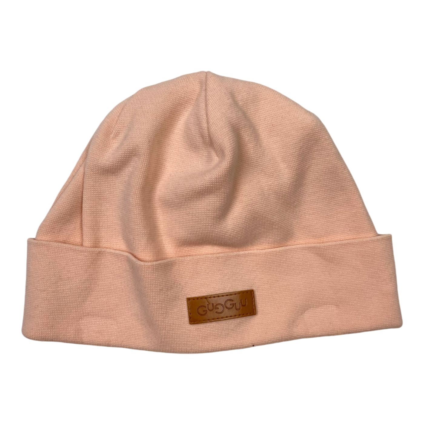 Gugguu cotton knitted beanie, peach | L