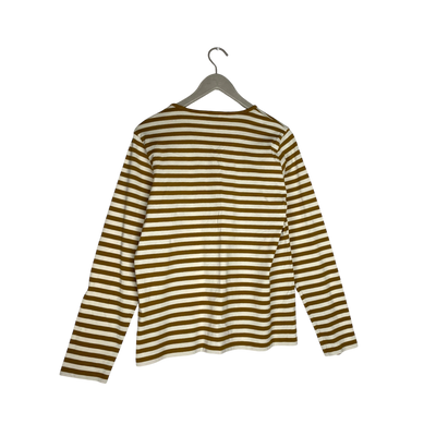 Marimekko mari stripe shirt, golden brown | woman XL