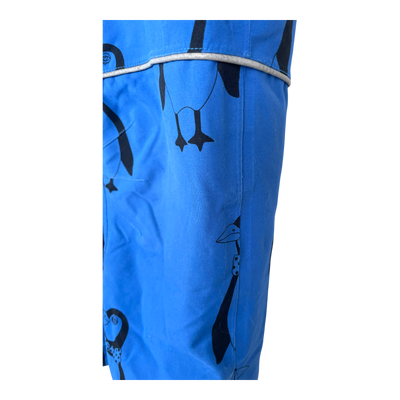 Mini Rodini alaska penguin winter overall, blue | 110cm