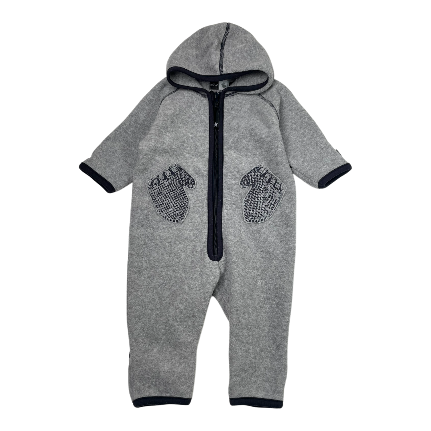 Molo fleece jumpsuit, grey | 68cm