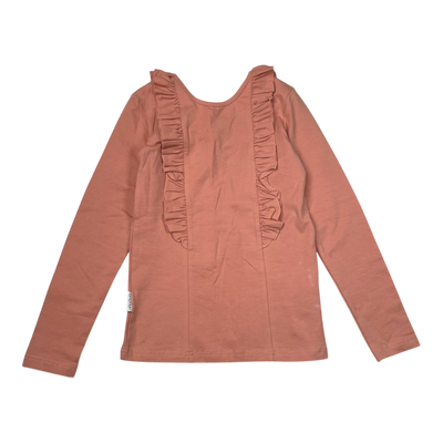 Gugguu frill shirt, coral | 128cm