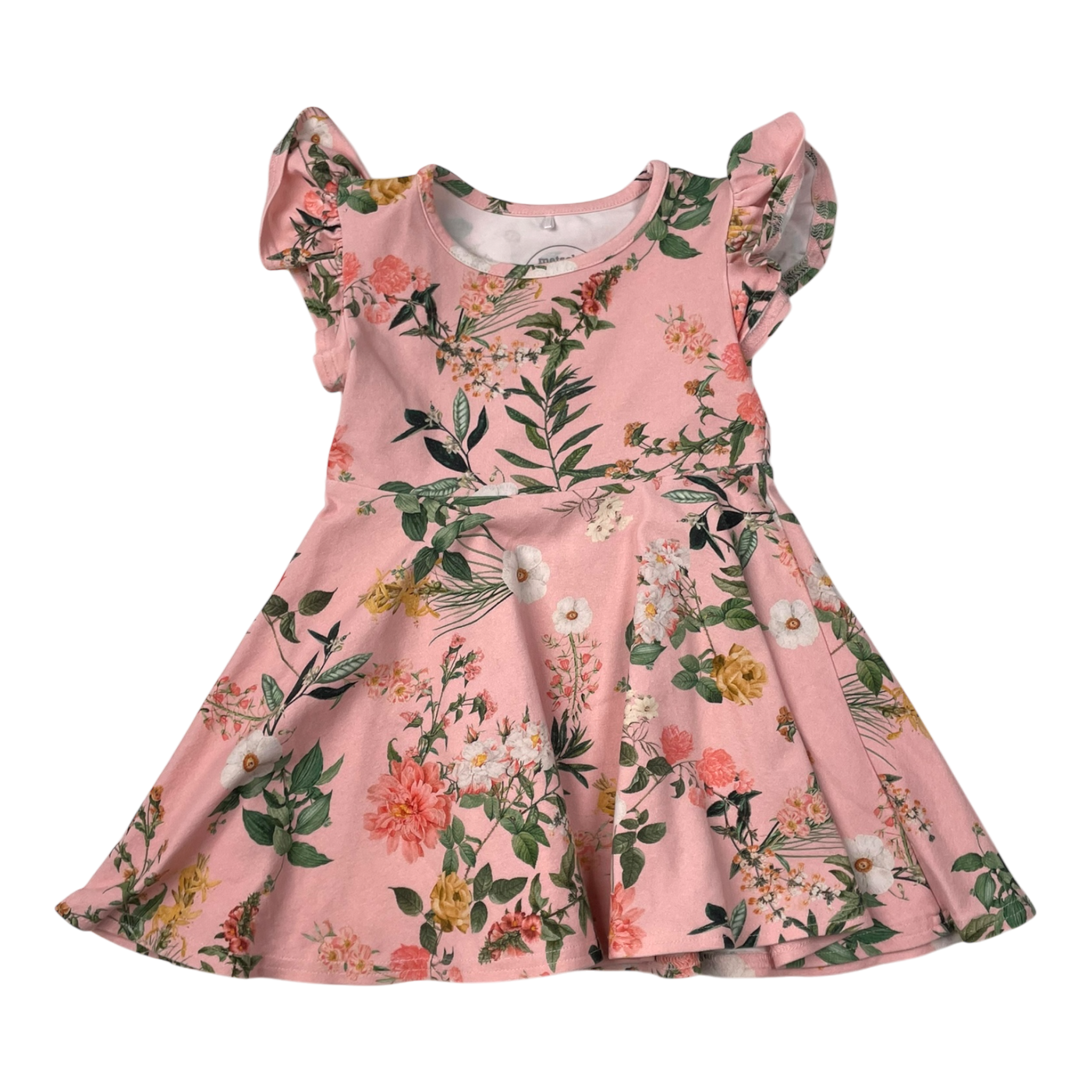 Metsola frill dress, flowers | 86/92cm