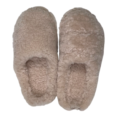 VIBAe Roma shearling slippers, natural white | 37