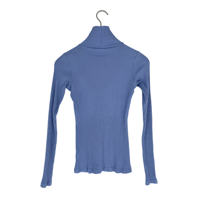 Riva Clothing turtle neck rib knit, light blue | woman XS