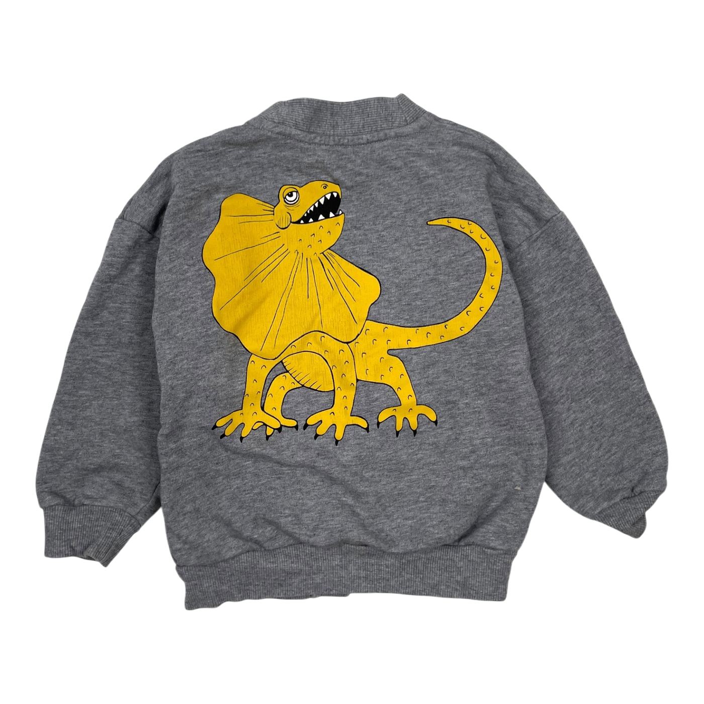 Mini Rodini sweat cardigan, yellow lizard | 92/98cm
