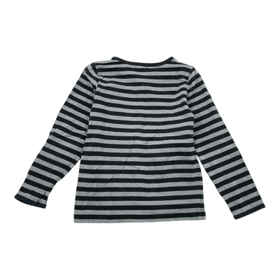 Marimekko stripe shirt, grey / black | 116cm