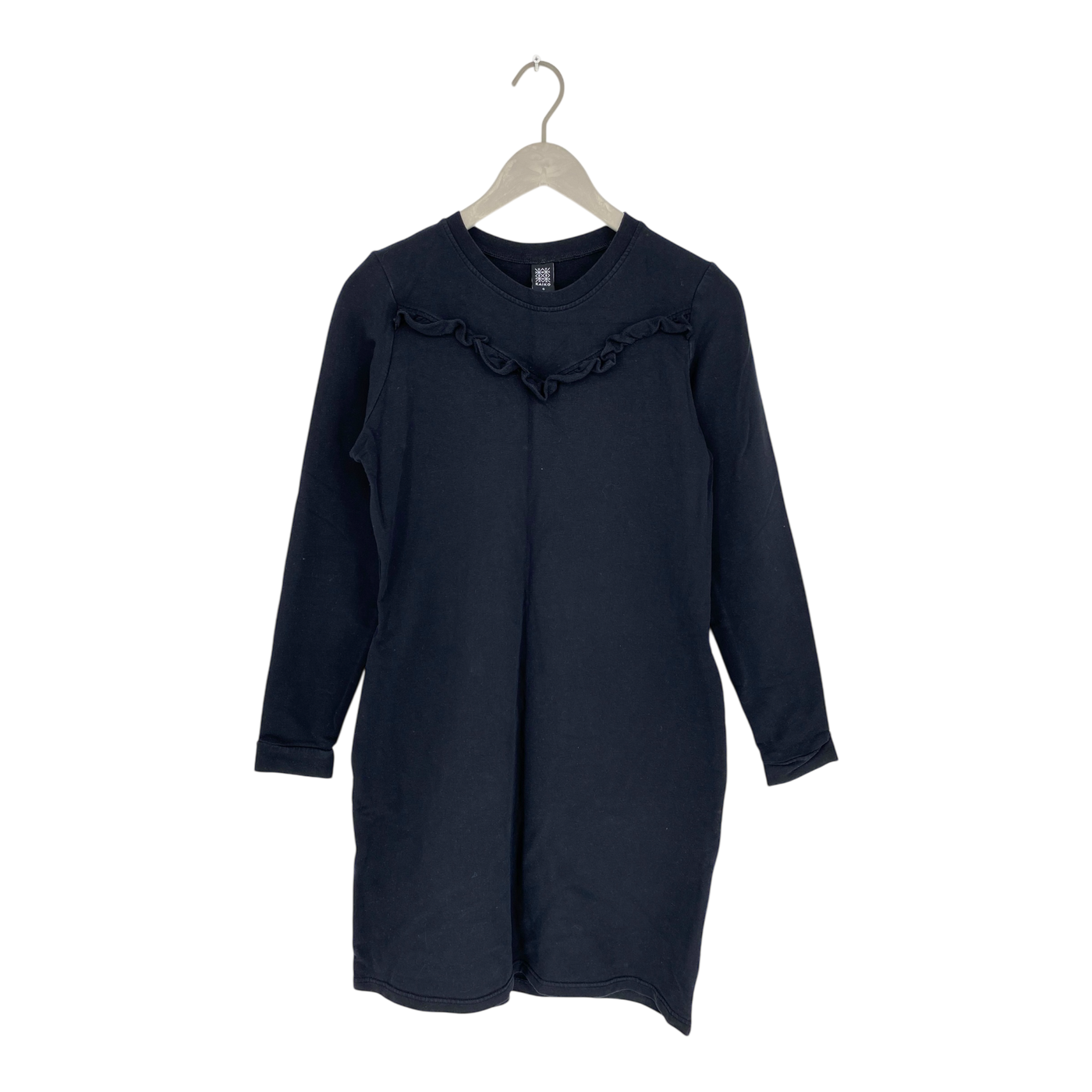 Kaiko ruffle sweat dress, black | woman S