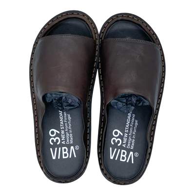 VIBAe Saint Tropez leather sandals, cocoa brown | 39