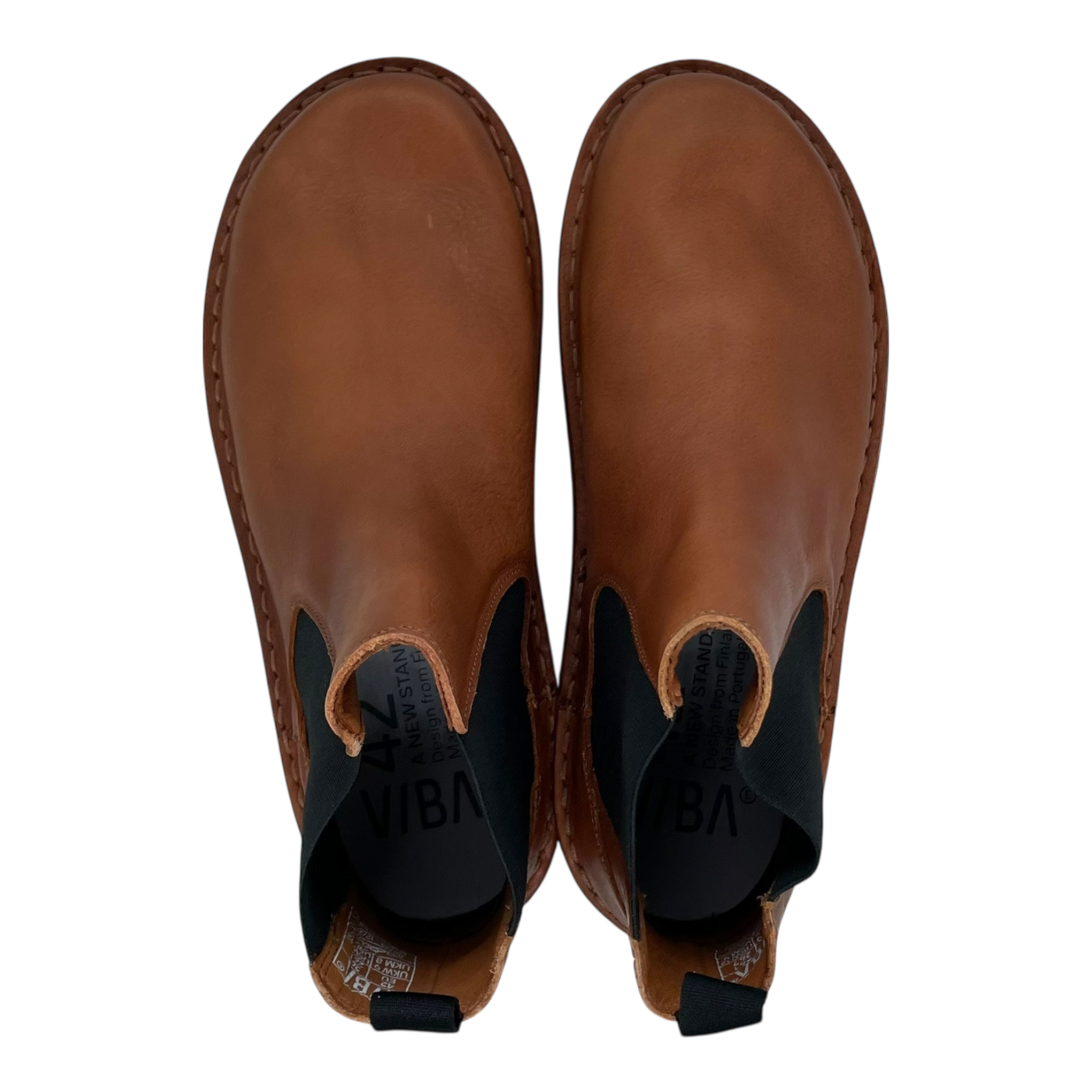 VIBAe Helsinki leather boots, cognac brown | 42
