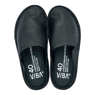 VIBAe Roma leather slippers, preto black | 40