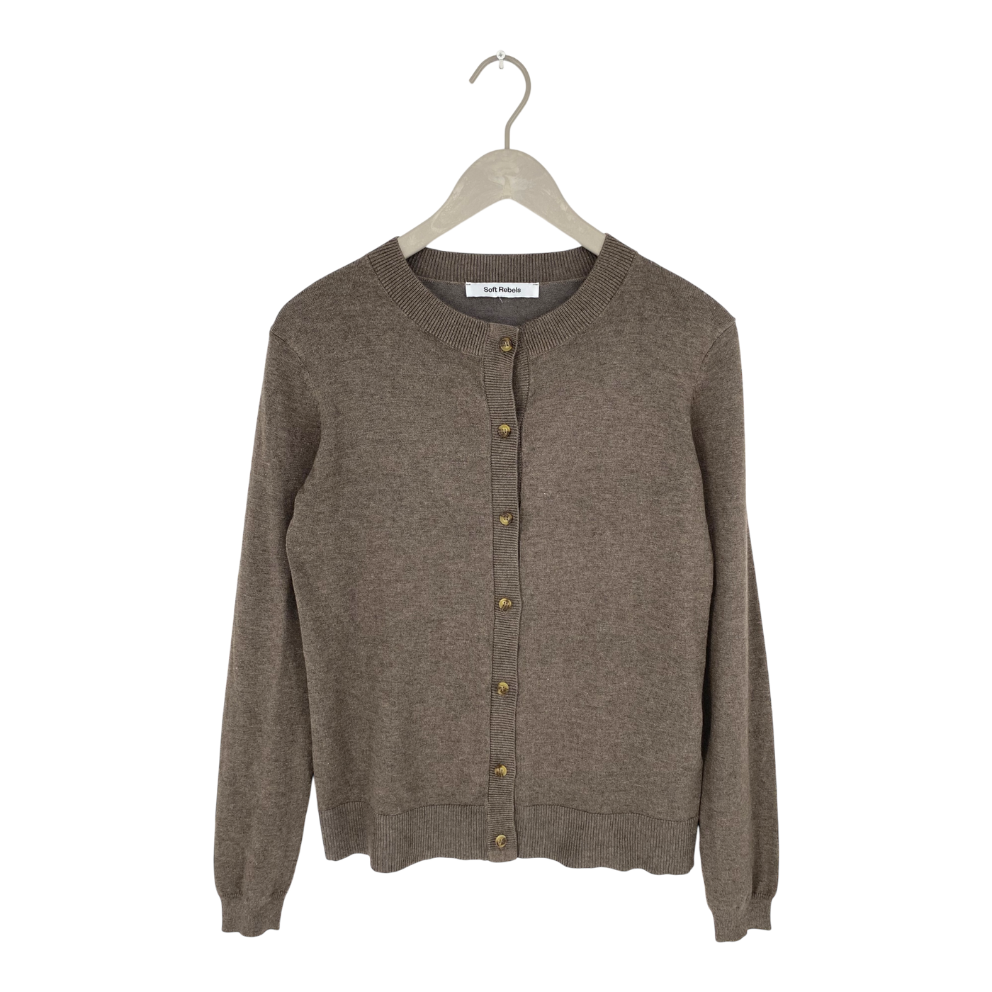 Soft Rebels marla knit cardigan, taupe | woman S/M