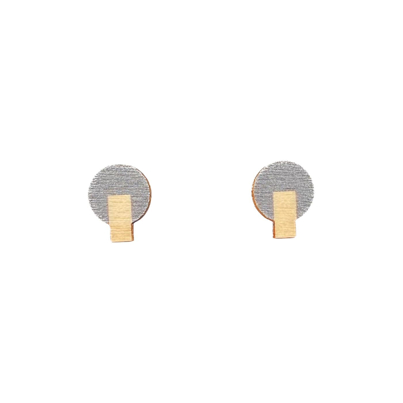 Yo Zen cute earrings, brown/wooden
