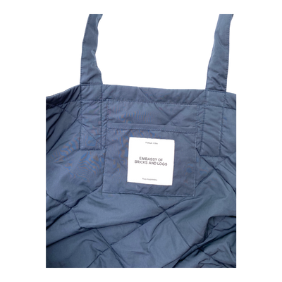 Embassy of Bricks and Logs quilted bag, dark blue | onesize