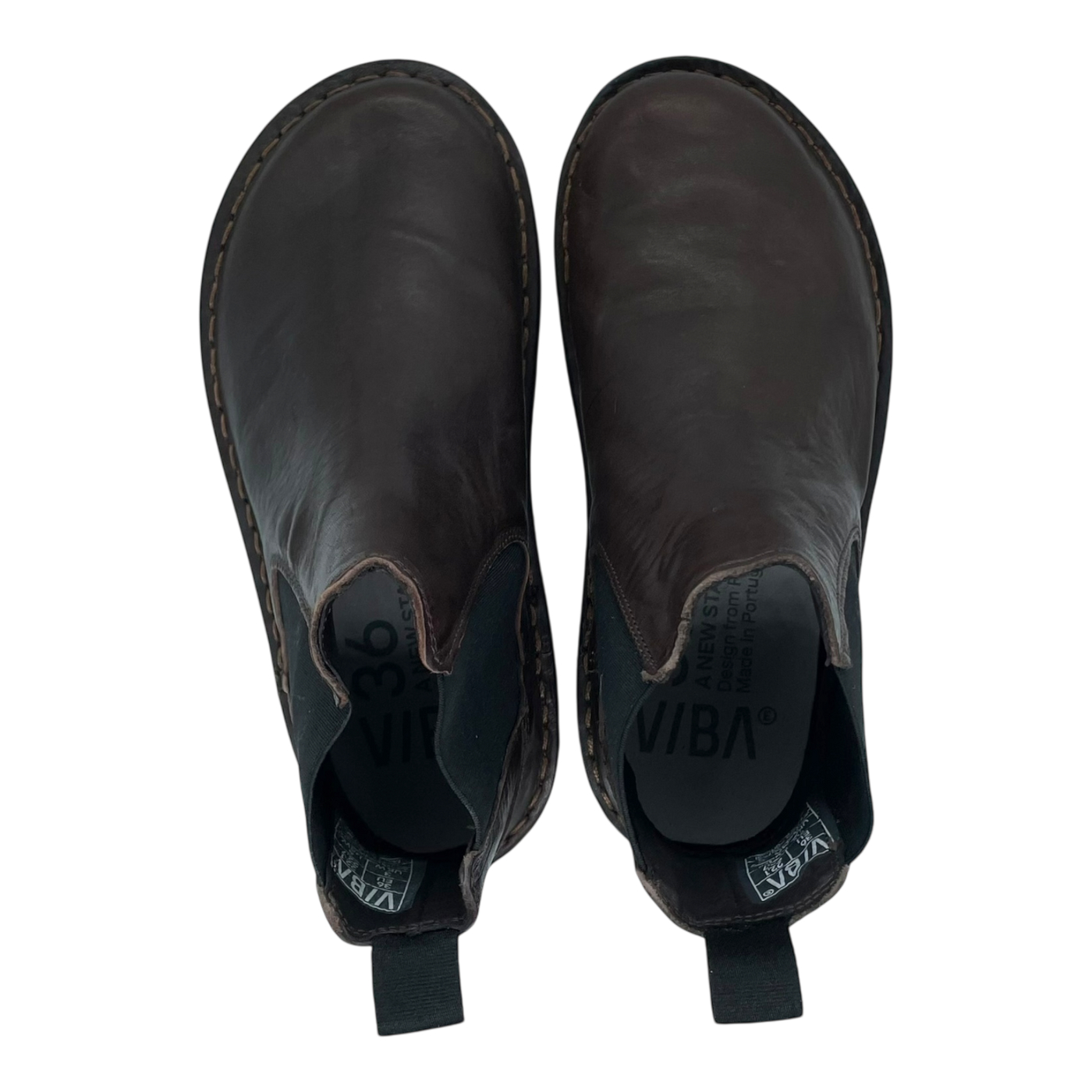 VIBAe Helsinki leather boots, cocoa brown | 36