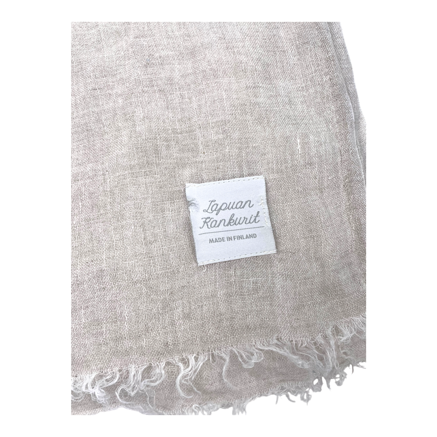 Lapuan Kankurit linen scarf, beige/blue