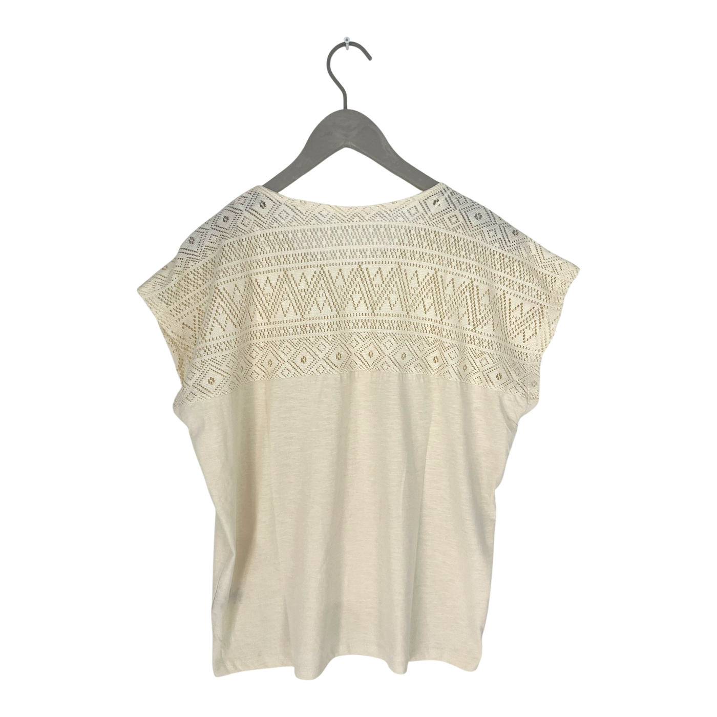 Tranquillo lace t-shirt, cream | woman M