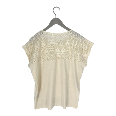 Tranquillo lace t-shirt, cream | woman M