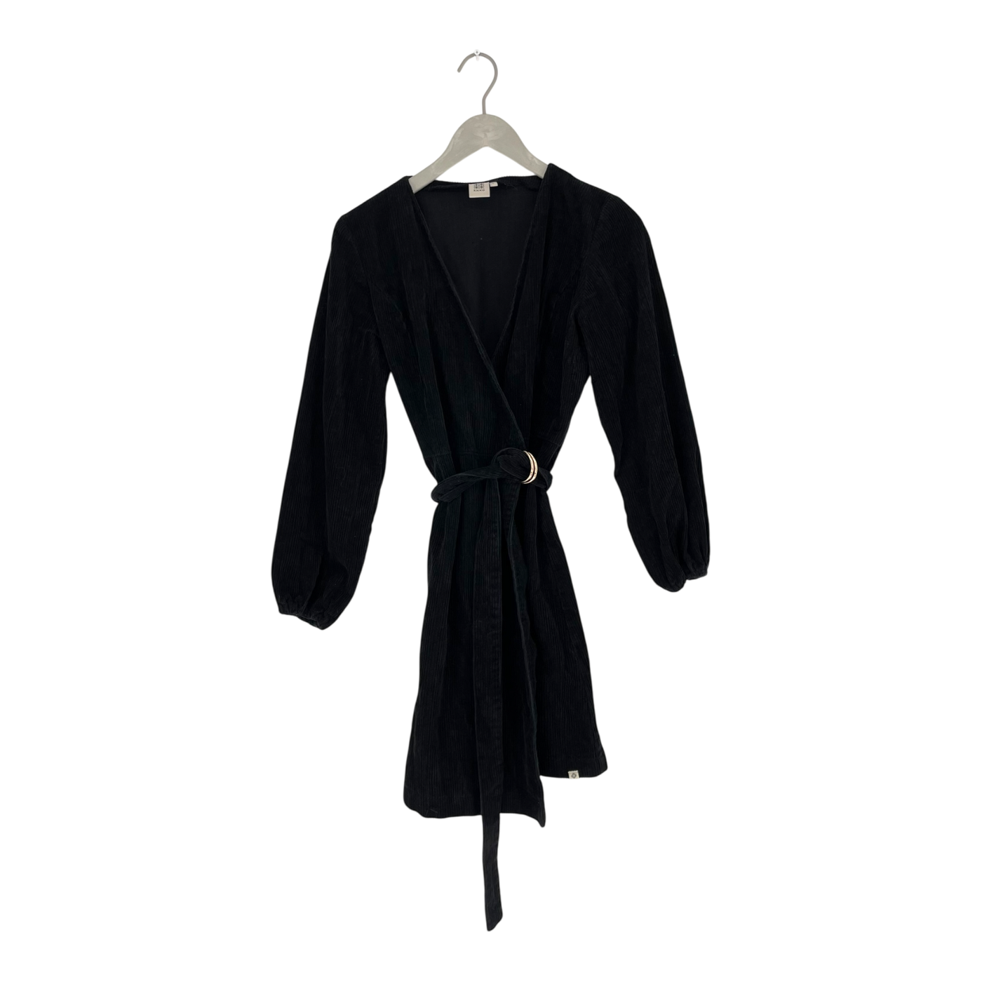 Kaiko corduroy wrap dress, black | woman S
