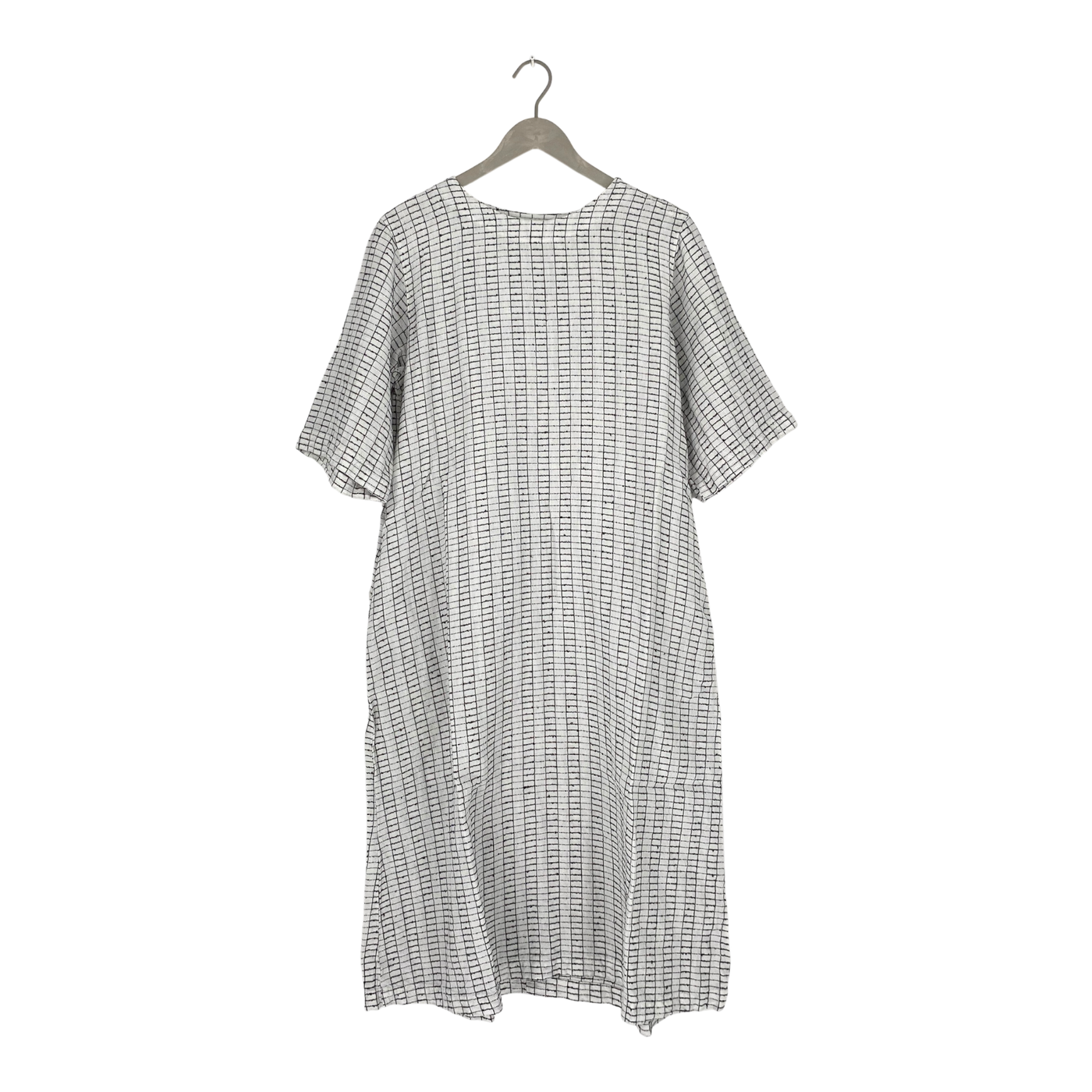 Falla linen dress, white square | woman XS