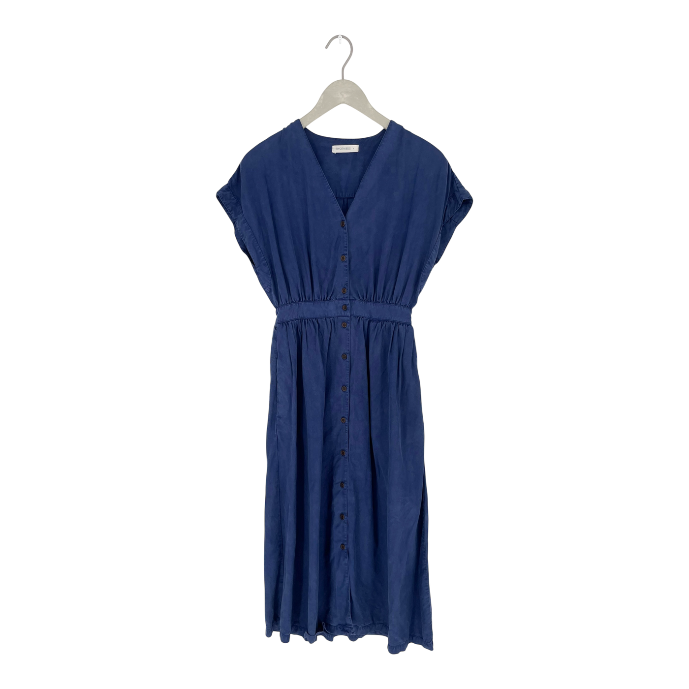 Twothirds button dress, royal blue | woman S