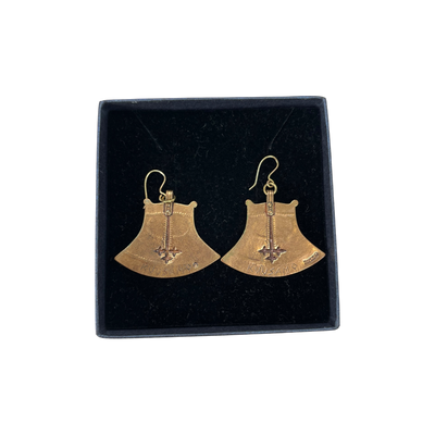 Kalevala Koru kuusamon kirves earrings, bronze