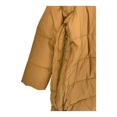 Embassy of Bricks and Logs fargo puffer jacket, caramel brown | unisex M