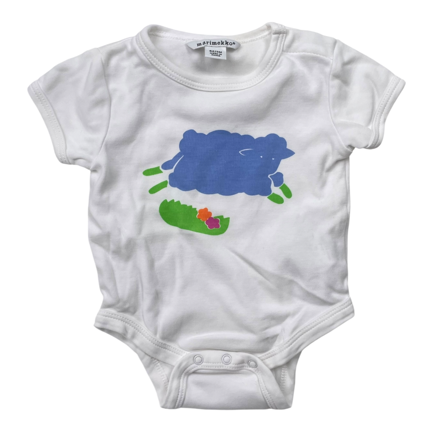 Marimekko body, blue sheep | 62cm