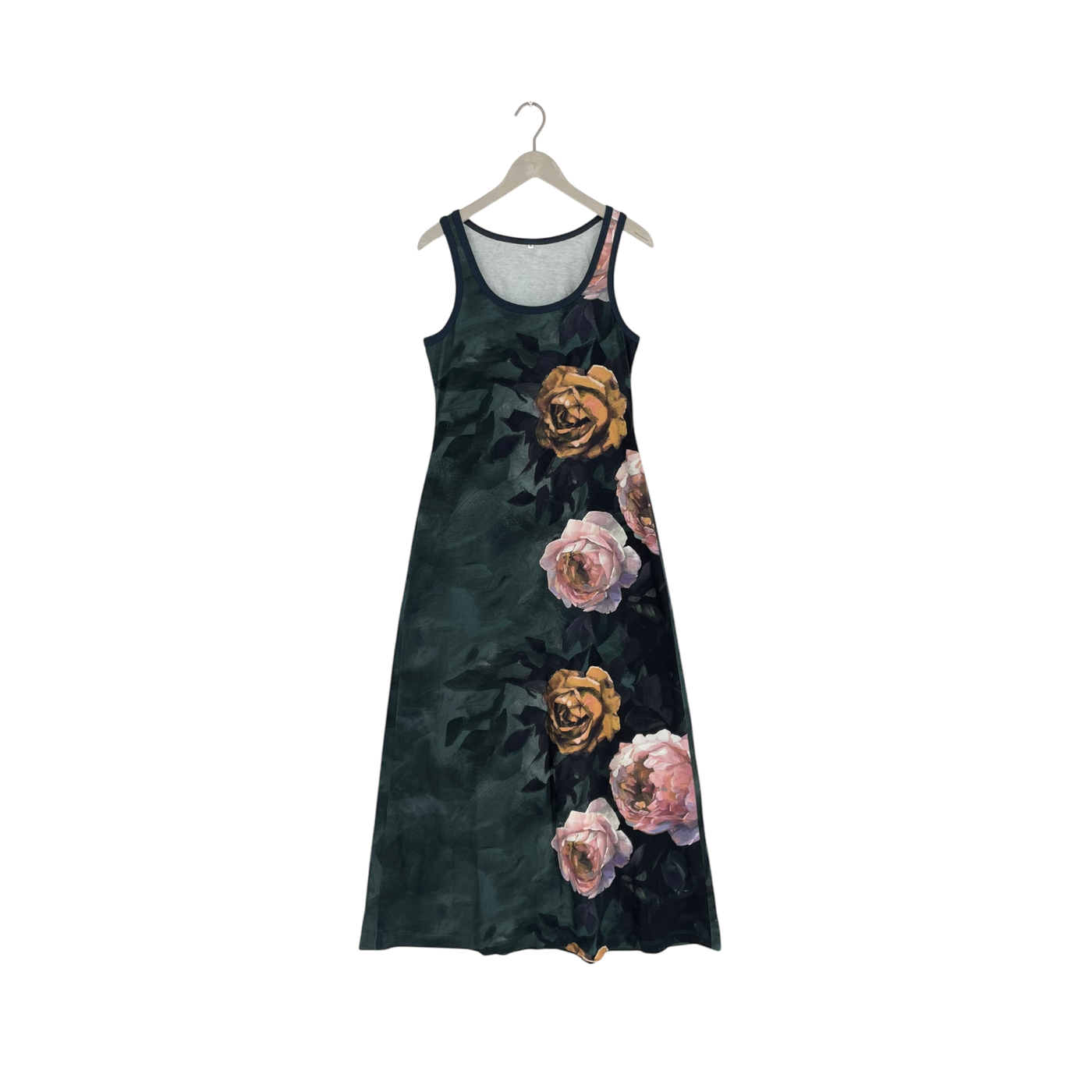 Ommellinen mekkonen maxi tricot dress, roses | woman XL