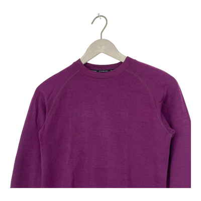 North Outdoor sensitive merino base shirt, purple | woman S