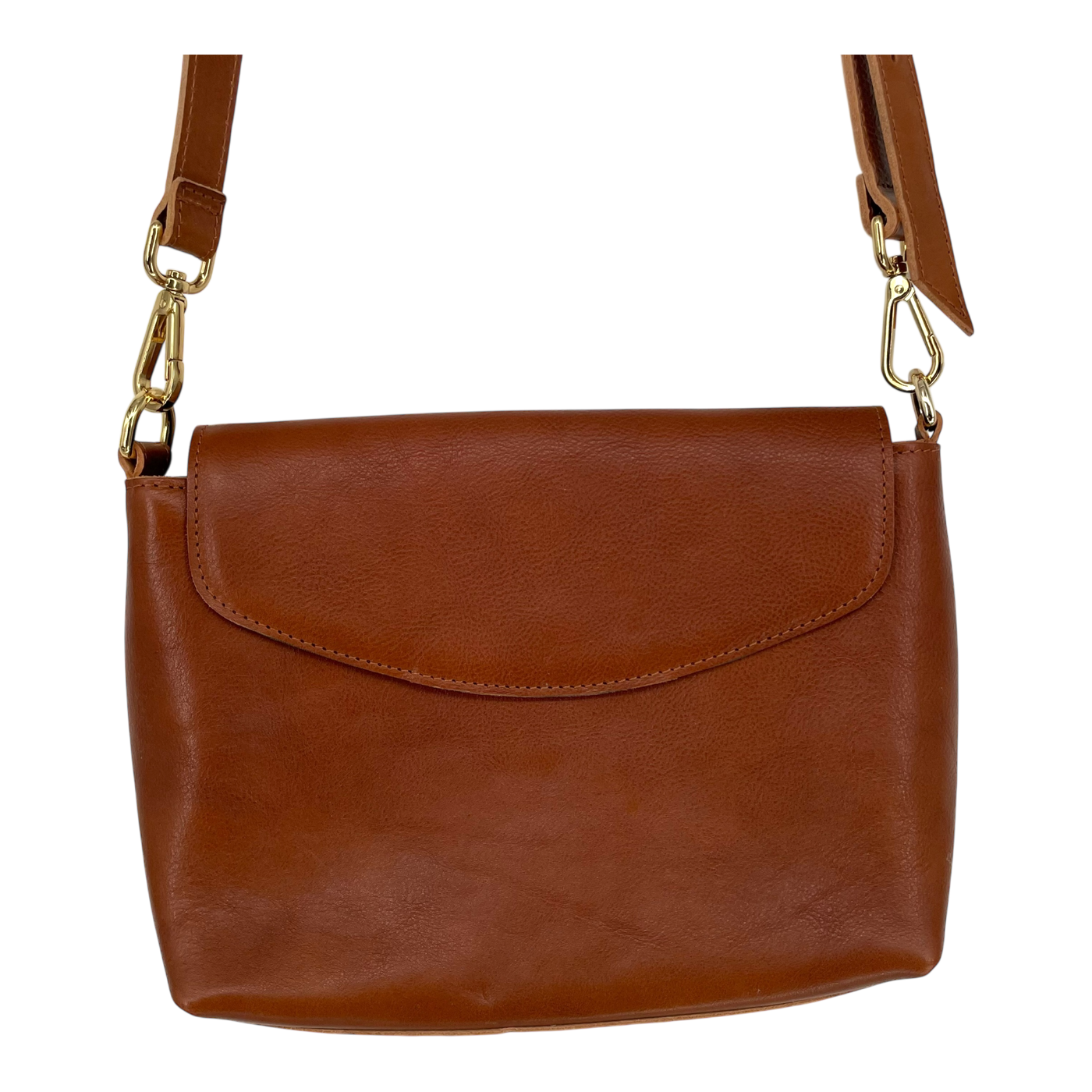 Holzrichter leather shoulder bag, caramel