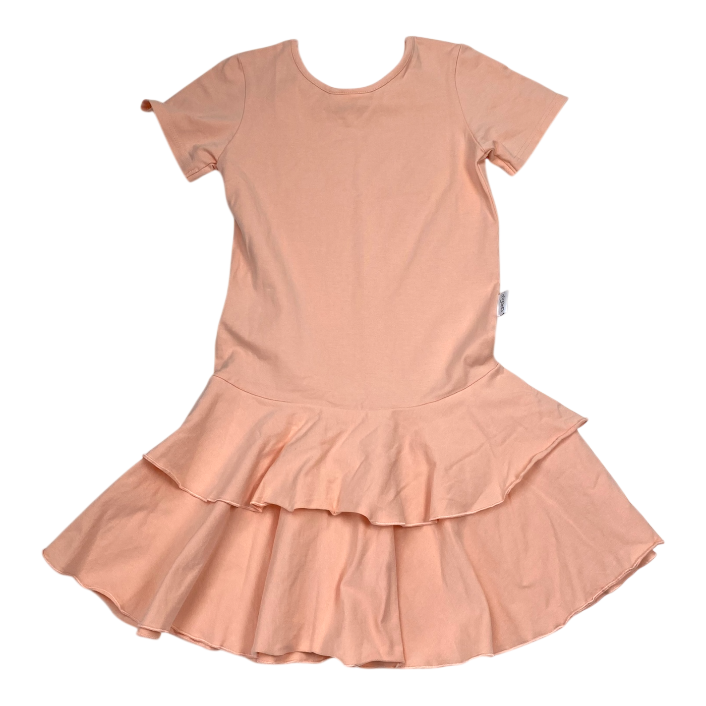 Gugguu t-shirt frilla dress, coral | 140cm