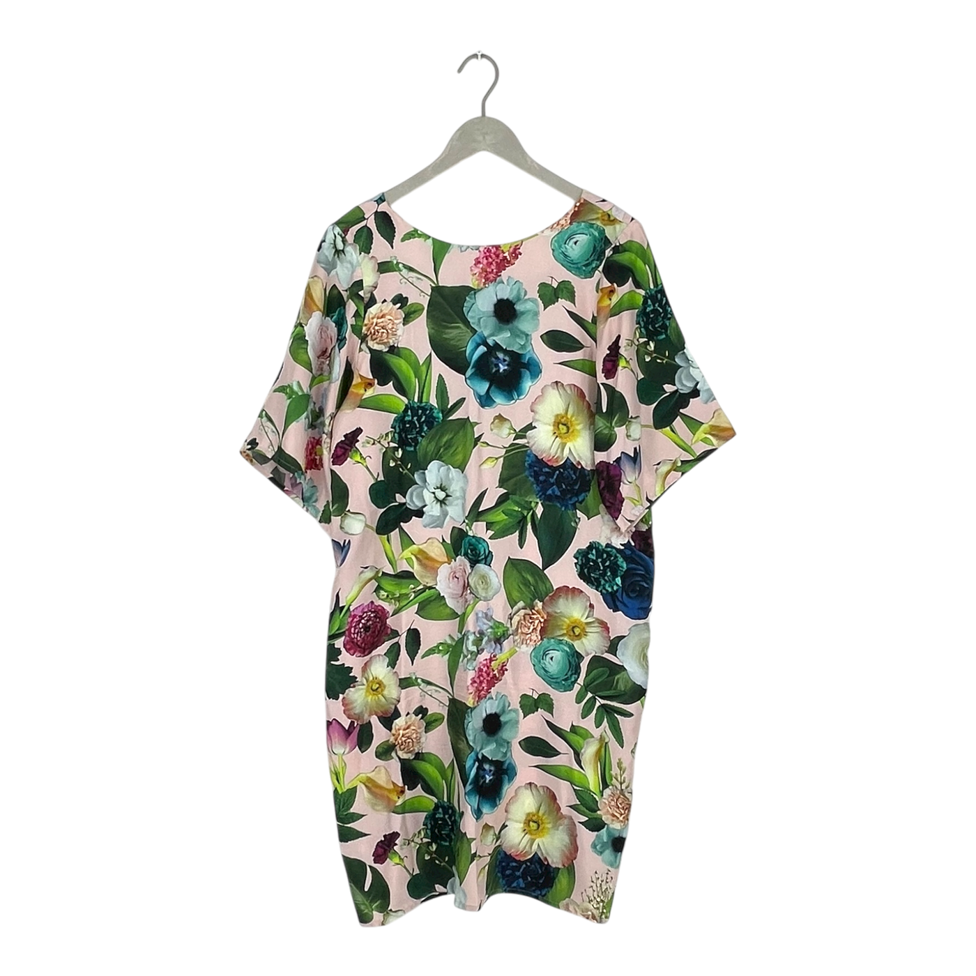 Uhana silk dress, flowers | woman S