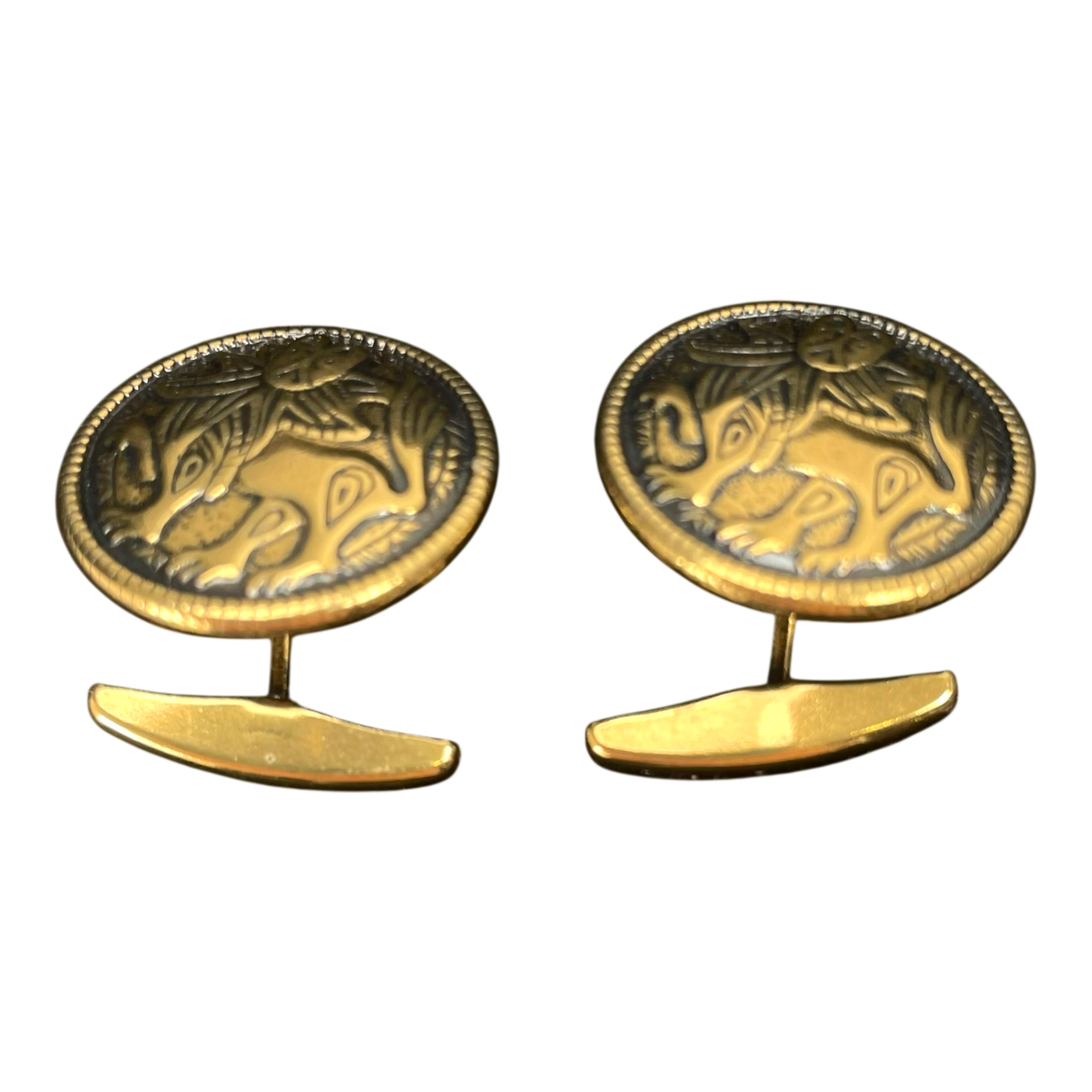 Kalevala Koru aurinkoleijona cufflinks, bronze