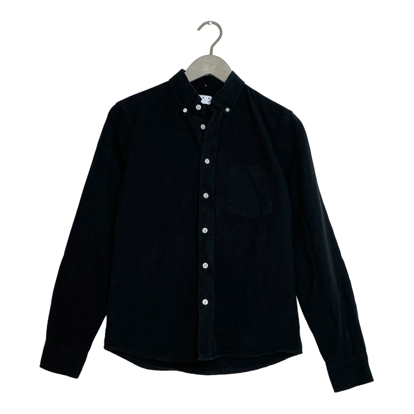 Asket collar shirt, graphite black | woman XS