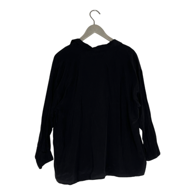 R-Collection silk shirt, black | woman XXL