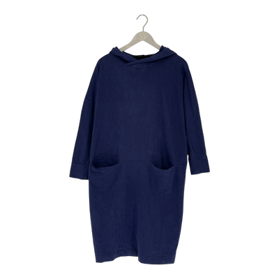 Papu giant hoodie dress, midnight blue | woman M