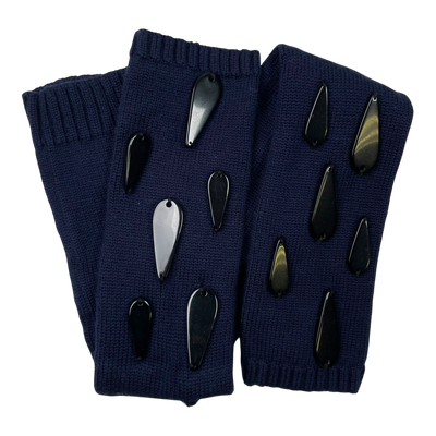 Marimekko half gloves, midnight blue