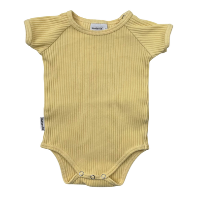 Metsola t-shirt rib body, yellow | 74cm