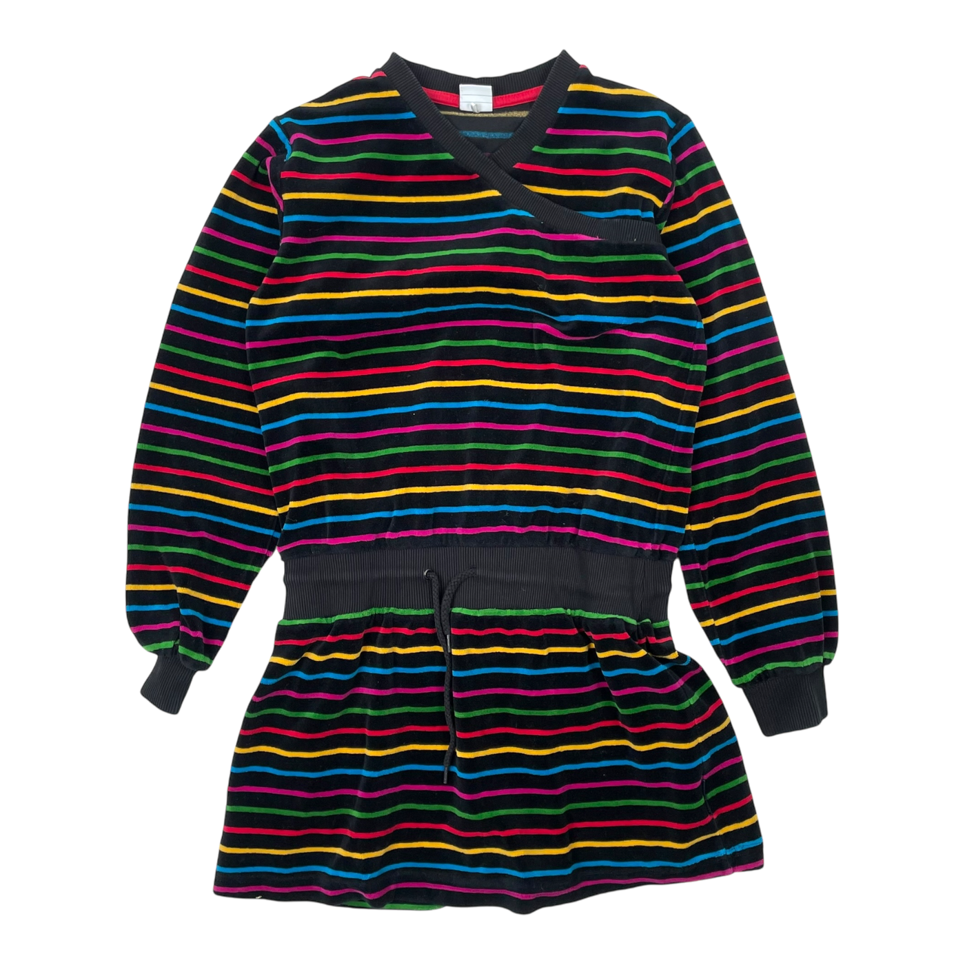 Polarn O. Pyret velour dress, stripes | 146/152cm