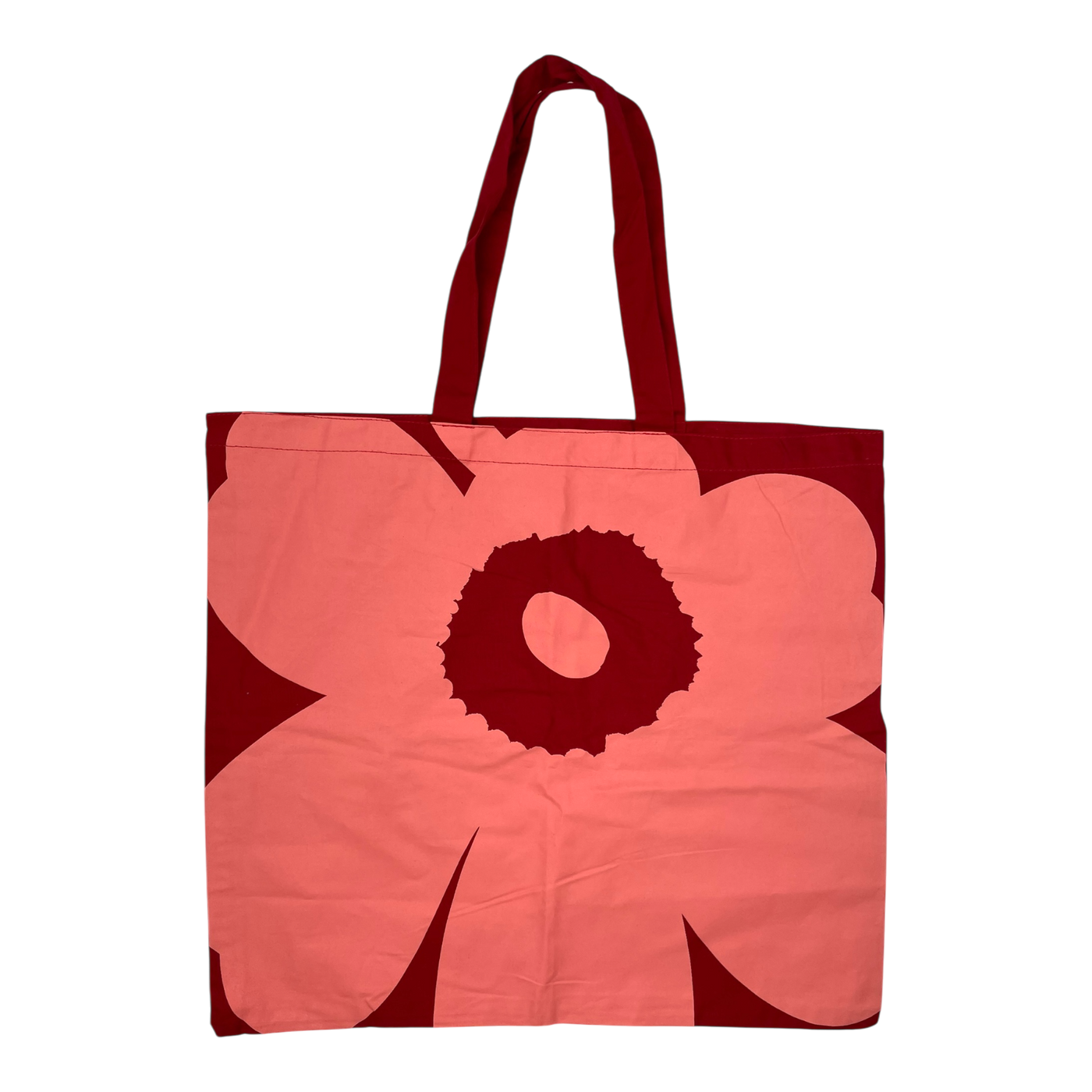 Marimekko canvas logo bag, red | onesize