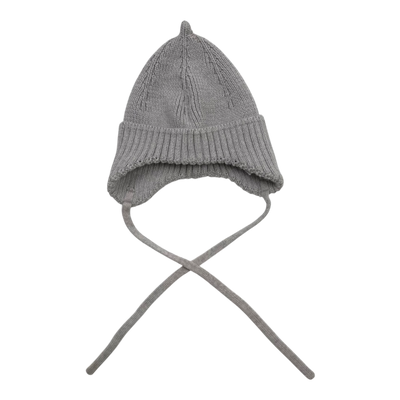 Mainio cotton rib beanie, grey |  2-6y