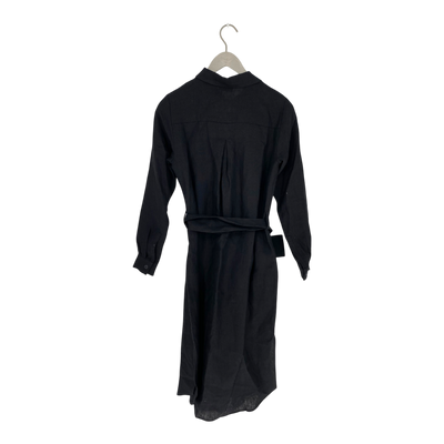Nakoa chloe linen dress, black | woman XS