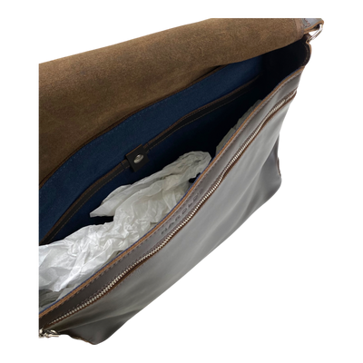 Harold's Bags leather messenger bag large, brown