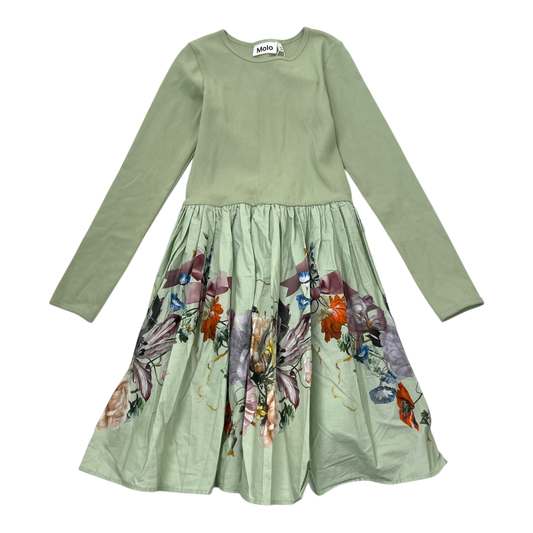 Molo woven dress, tea green | 134/140cm