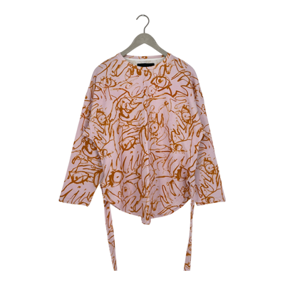Vimma wrap shirt, pink orange | onesize