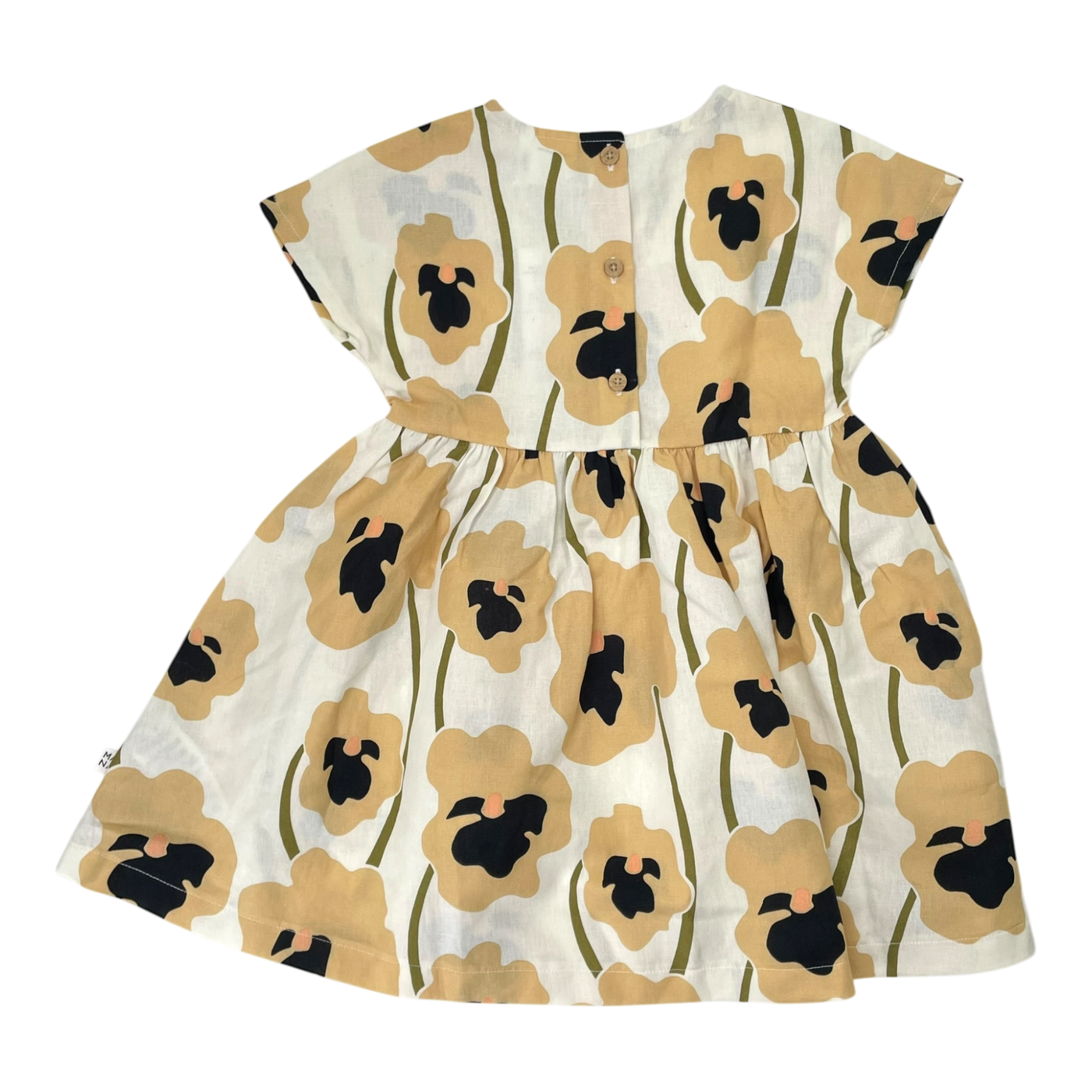 Mainio woven dress, flowers | 110/116cm