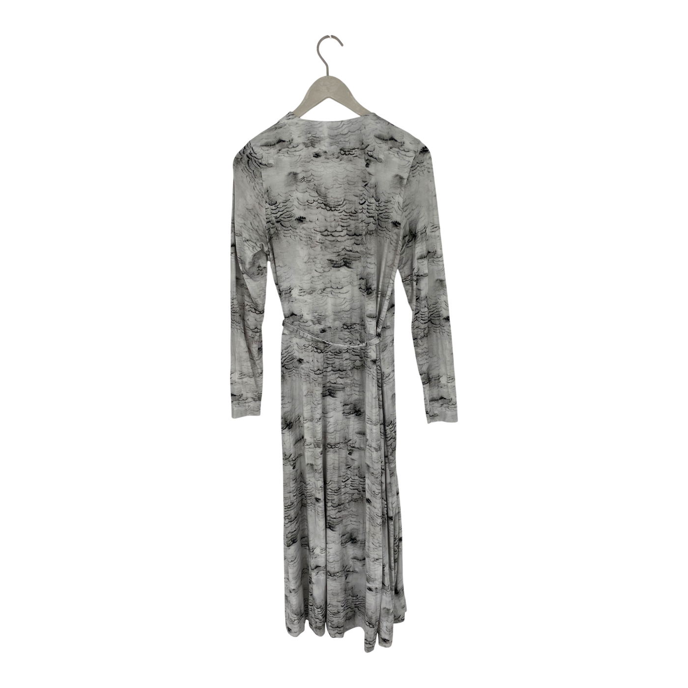 Papu belted wrap dress, grey print | woman S