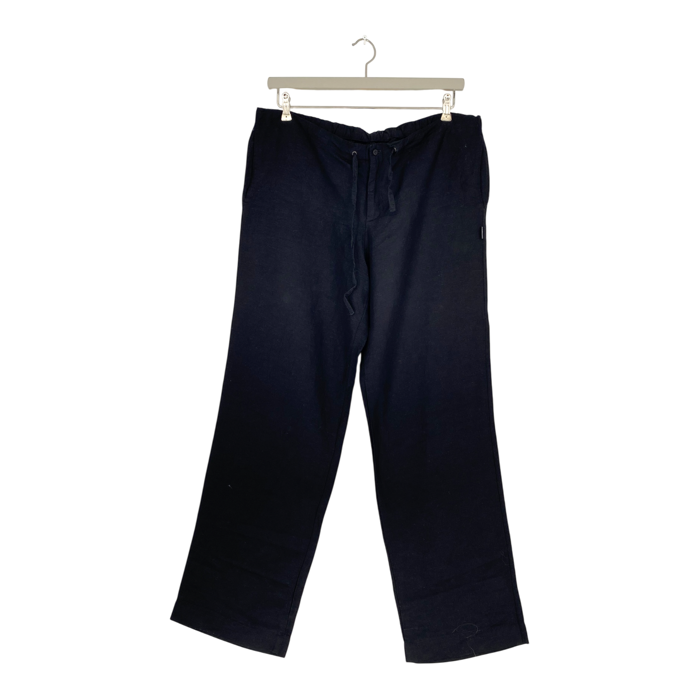 R-Collection linen blend pants, black  | woman XL