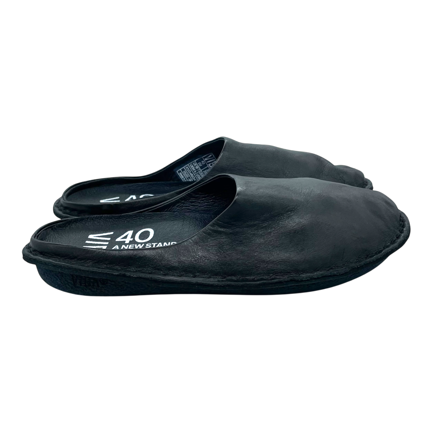 VIBAe Roma leather slippers, preto black | 40